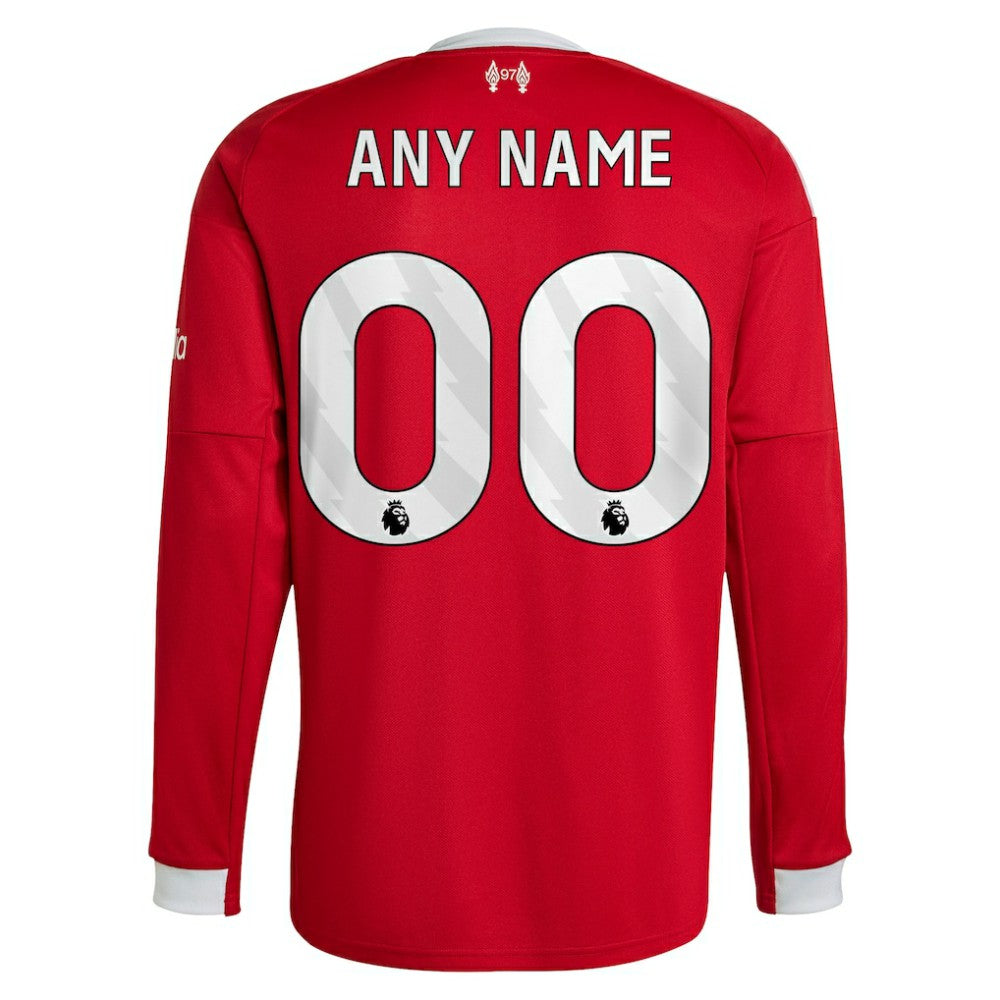 Liverpool 2025/26 Home Custom Replica Long Sleeve Jersey Red - Adidas outlet
