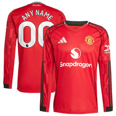Manchester United Home 2025/26 Custom Replica Long Sleeve Jersey Red - Adidas discount