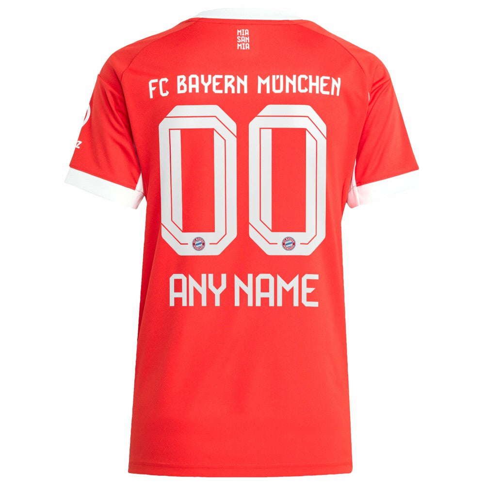 Bayern Munich Women's 2025/26 Home Replica Custom Jersey Red - Adidas online