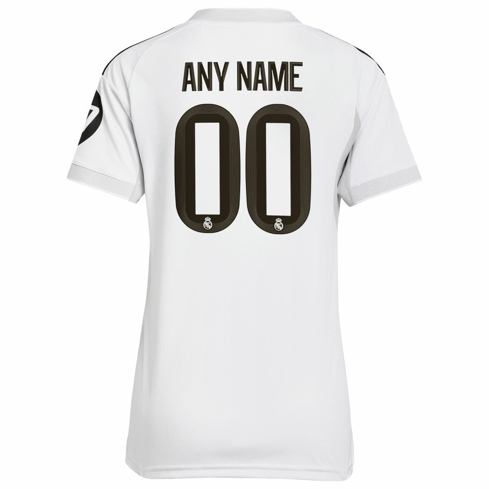 Real Madrid Women's 2025/26 Home Replica Custom Jersey White - Adidas sale