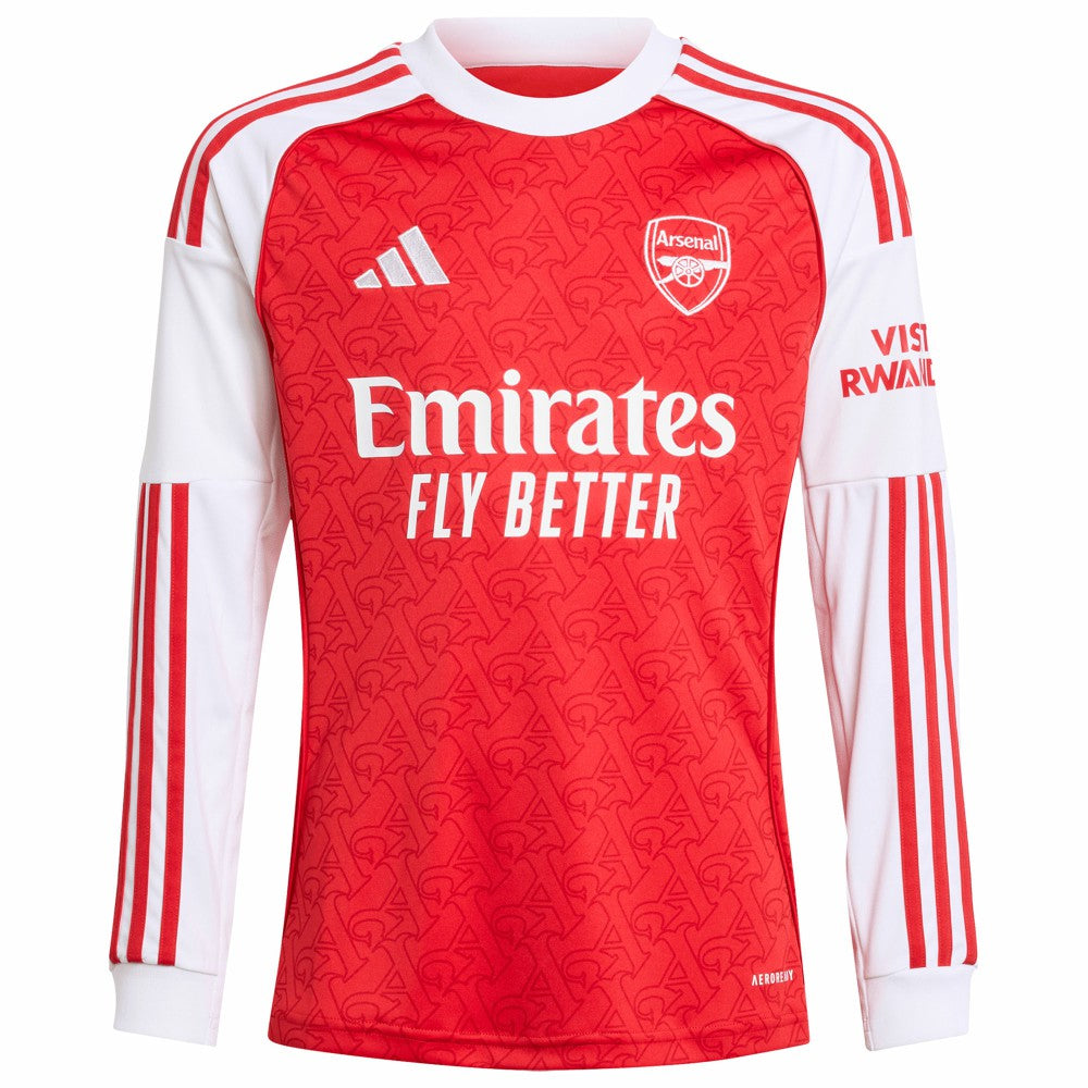 Arsenal Youth 2025/26 Home Replica Long Sleeve Custom Jersey Red - Adidas discount