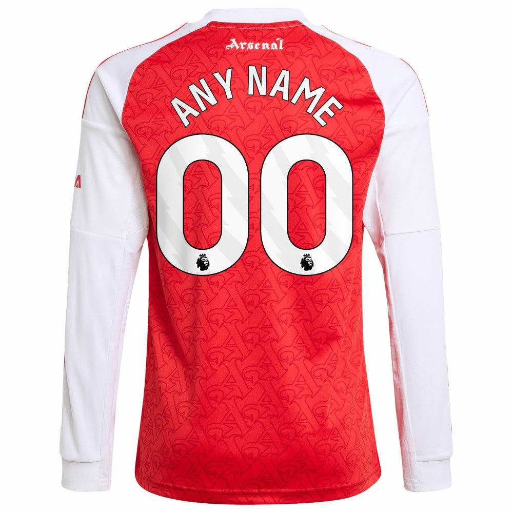 Arsenal Youth 2025/26 Home Replica Long Sleeve Custom Jersey Red - Adidas discount