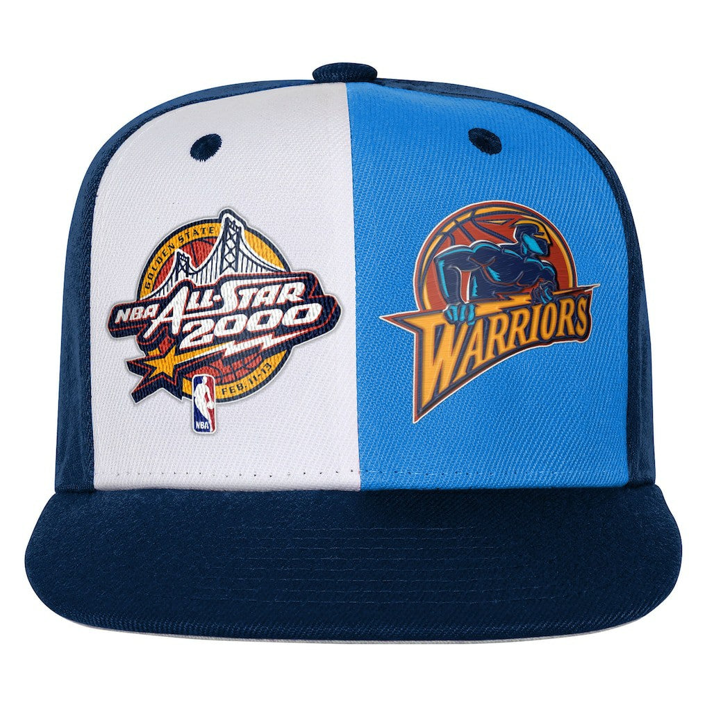 Golden State Warriors Youth 2000 All-Star Game Duo Front Snapback Hat Navy - Mitchell & Ness outlet