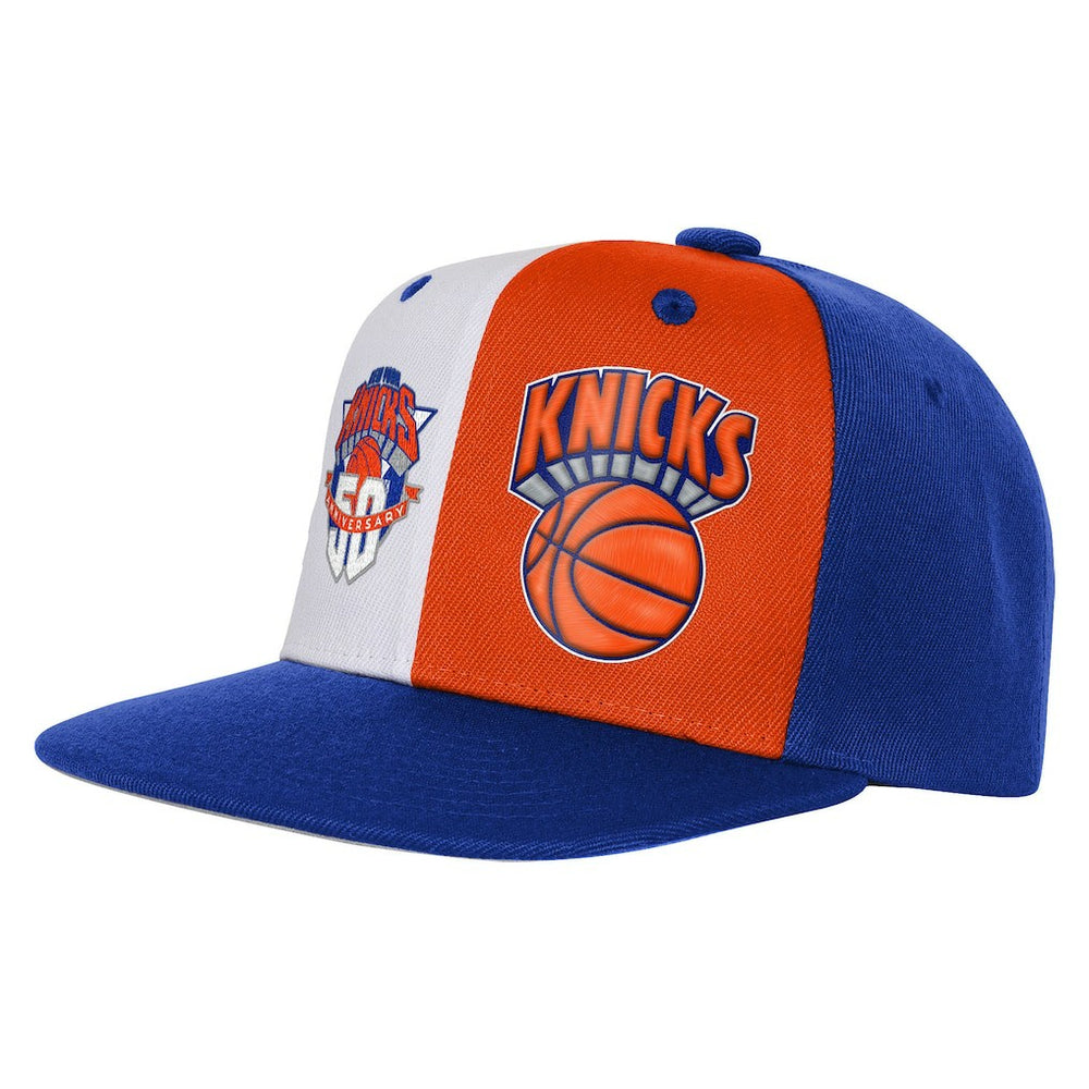 New York Knicks Youth 50th Anniversary Duo Front Snapback Hat Blue - Mitchell & Ness