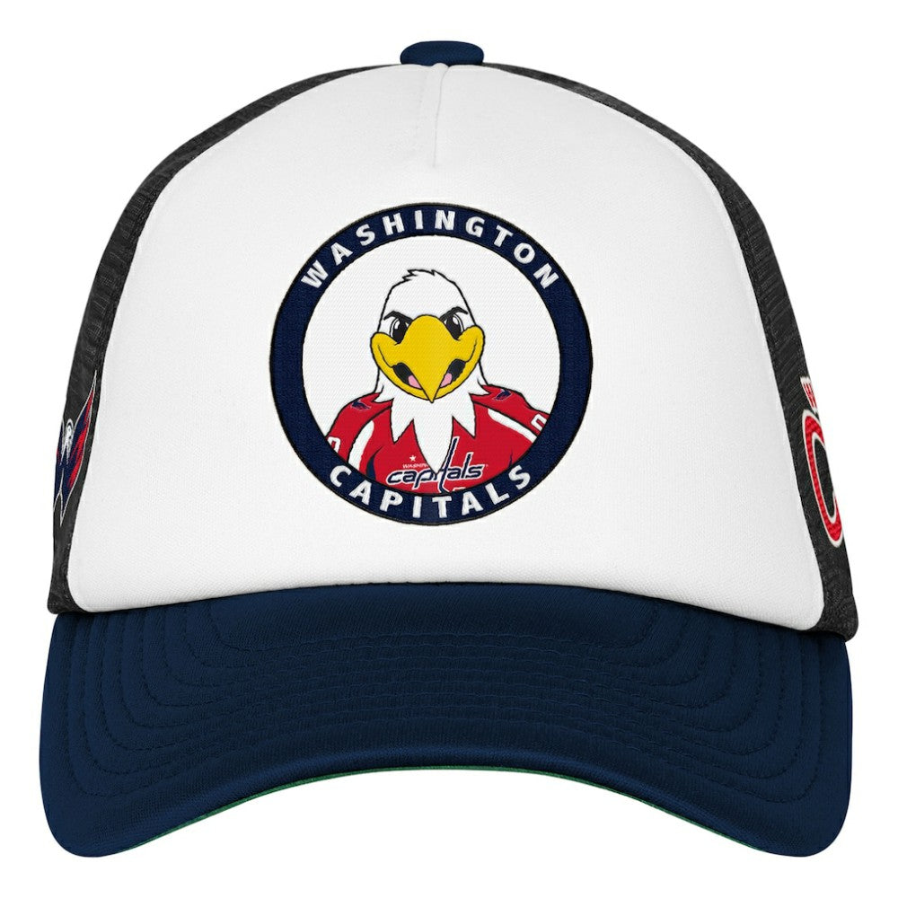 Washington Capitals Mitchell & Ness Youth Mascot Adjustable Trucker Hat - White | US 203109685