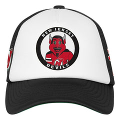 New Jersey Devils Mitchell & Ness Youth Mascot Adjustable Trucker Hat - White | US 203109686