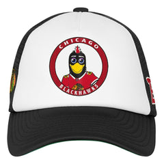 Chicago Blackhawks Mitchell & Ness Youth Mascot Adjustable Trucker Hat - White | US 203109688