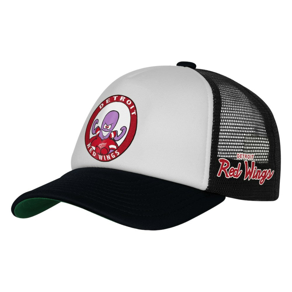 Detroit Red Wings Mitchell & Ness Youth Mascot Adjustable Trucker Hat - White | US 203109690