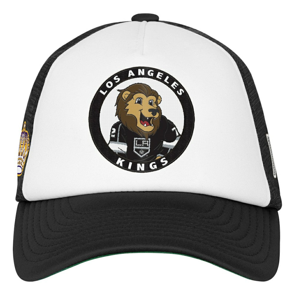 Los Angeles Kings Mitchell & Ness Youth Mascot Adjustable Trucker Hat - White | US 203109691