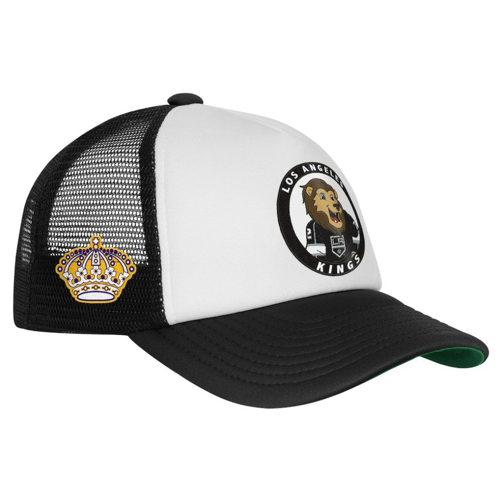 Los Angeles Kings Mitchell & Ness Youth Mascot Adjustable Trucker Hat - White | US 203109691