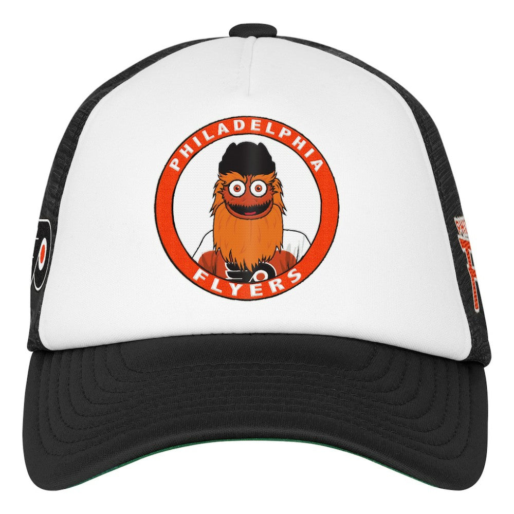 Philadelphia Flyers Mitchell & Ness Youth Mascot Adjustable Trucker Hat - White | US 203109694
