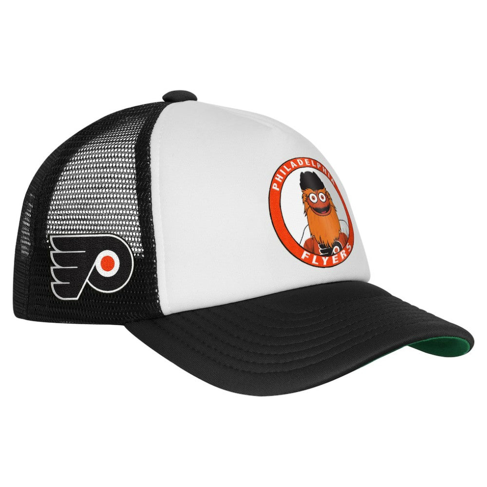 Philadelphia Flyers Mitchell & Ness Youth Mascot Adjustable Trucker Hat - White | US 203109694