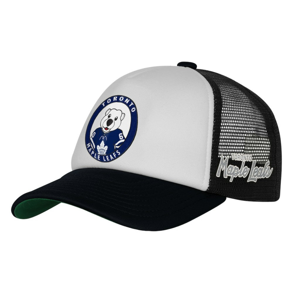 Toronto Maple Leafs Mitchell & Ness Youth Mascot Adjustable Trucker Hat - White | US 203109697