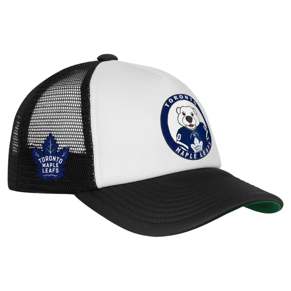Toronto Maple Leafs Mitchell & Ness Youth Mascot Adjustable Trucker Hat - White | US 203109697