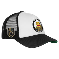 Vegas Golden Knights Mitchell & Ness Youth Mascot Adjustable Trucker Hat - White | US 203109698