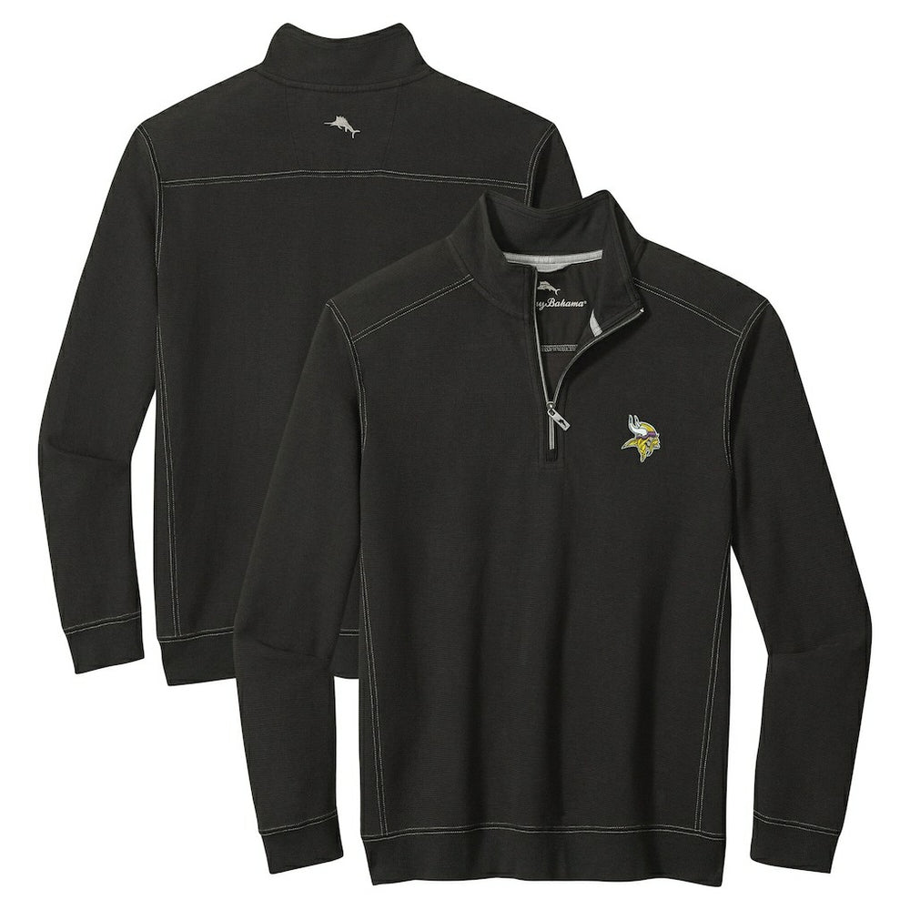 Minnesota Vikings Big & Tall Montego Bay Half-Zip Pullover - Black Pullover