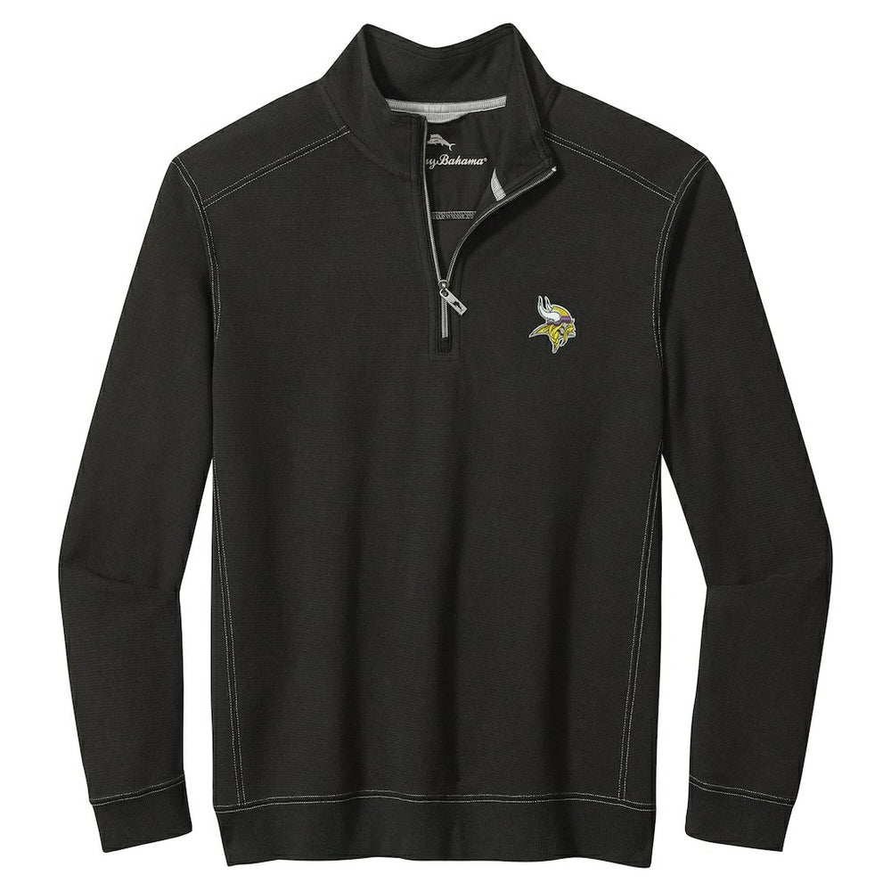 Minnesota Vikings Big & Tall Montego Bay Half-Zip Pullover - Black Pullover