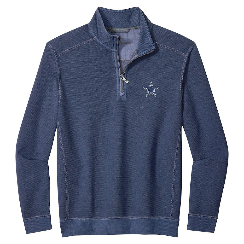 Dallas Cowboys Big & Tall Montego Bay Half-Zip Pullover - Navy Pullover