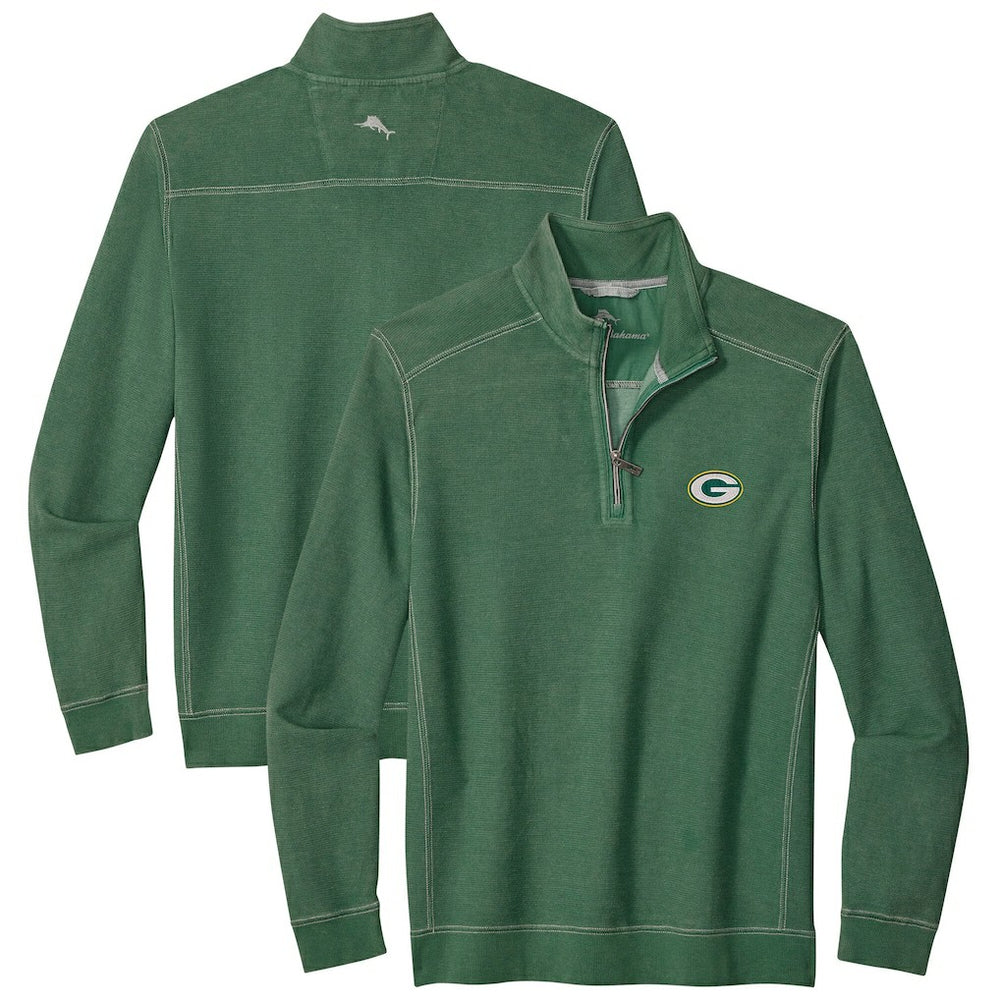 Green Bay Packers Big & Tall Montego Bay Half-Zip Pullover - Green Pullover