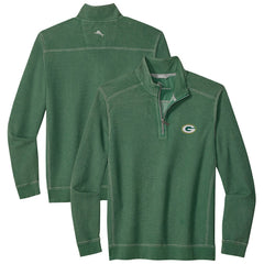 Green Bay Packers Big & Tall Montego Bay Half-Zip Pullover - Green Pullover