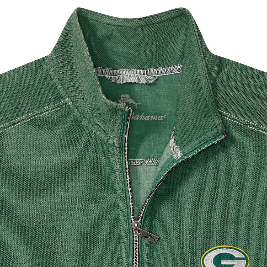 Green Bay Packers Big & Tall Montego Bay Half-Zip Pullover - Green Pullover
