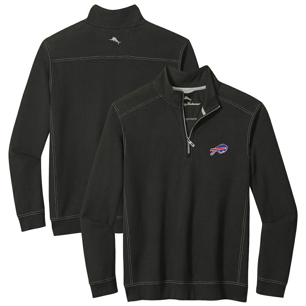 Buffalo Bills Big & Tall Montego Bay Half-Zip Pullover - Black Pullover