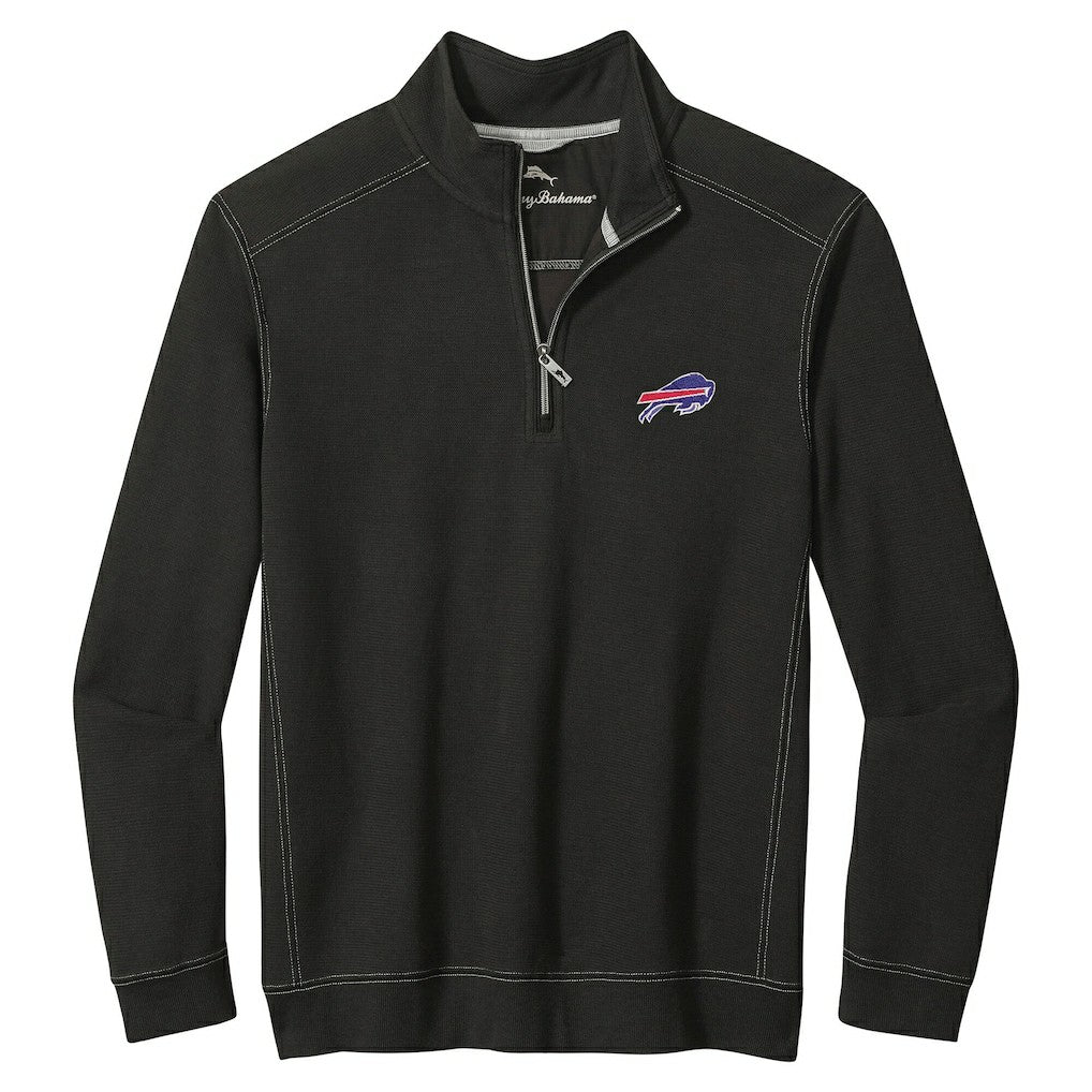 Buffalo Bills Big & Tall Montego Bay Half-Zip Pullover - Black Pullover