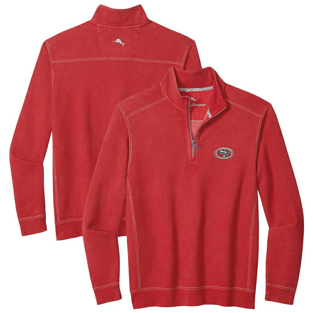 San Francisco 49ers Big & Tall Montego Bay Half-Zip Pullover - Scarlet Pullover