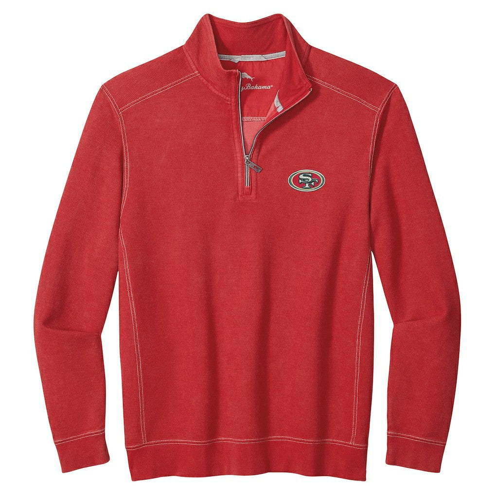 San Francisco 49ers Big & Tall Montego Bay Half-Zip Pullover - Scarlet Pullover