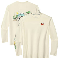 Cincinnati Bengals Oasis Endzone Lux Long Sleeve T-Shirt - Cream T-shirts