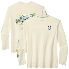 Indianapolis Colts Oasis Endzone Lux Long Sleeve T-Shirt - Cream T-shirts
