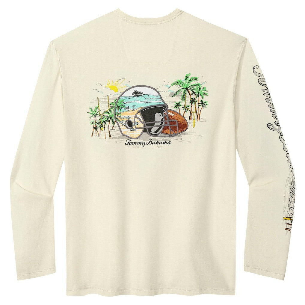 Miami Dolphins Oasis Endzone Lux Long Sleeve T-Shirt - Cream T-shirts