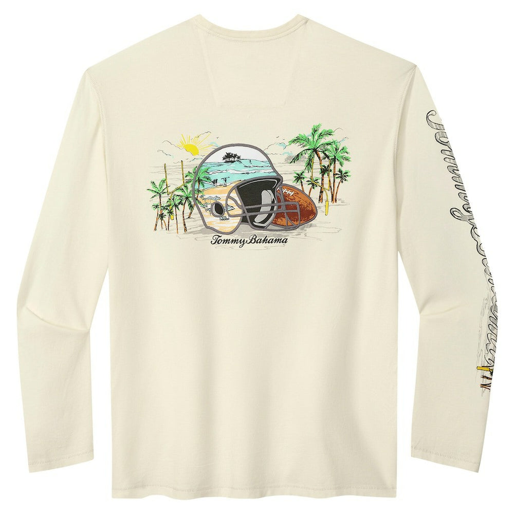 Miami Dolphins Oasis Endzone Lux Long Sleeve T-Shirt - Cream T-shirts