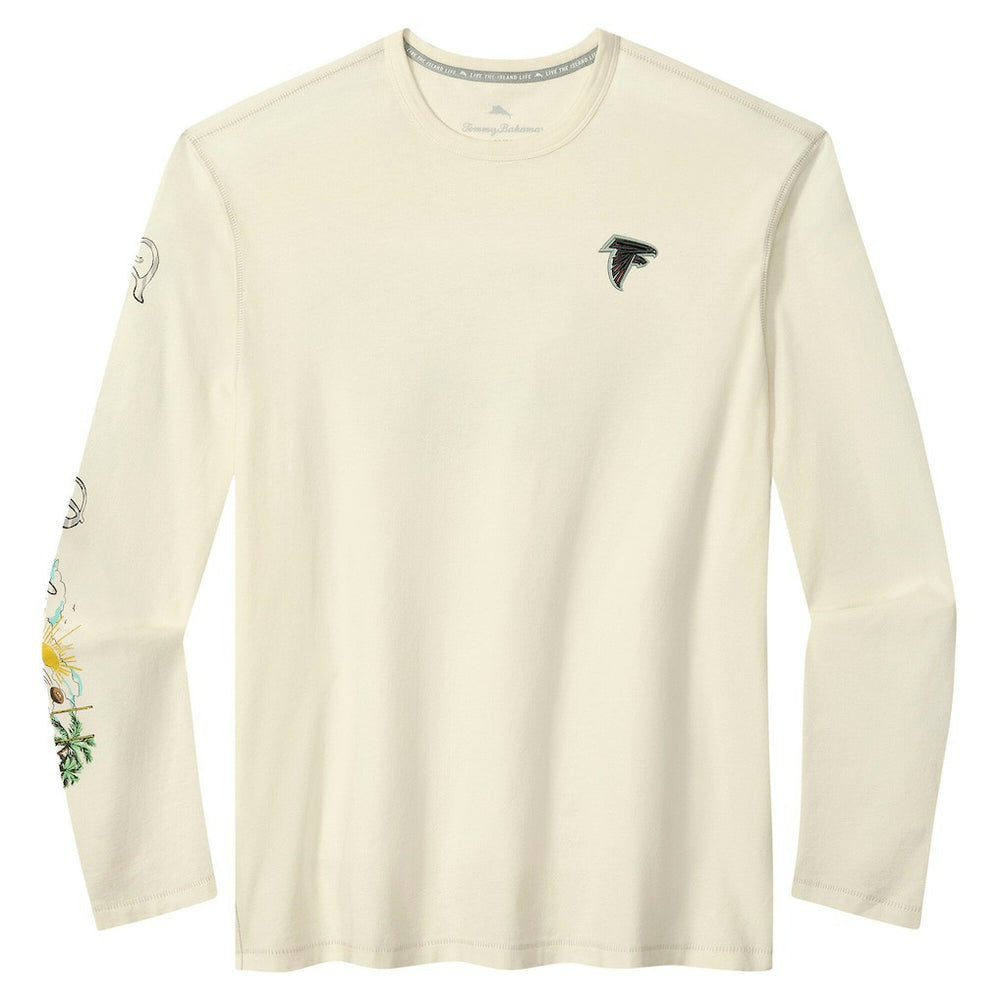 Atlanta Falcons Oasis Endzone Lux Long Sleeve T-Shirt - Cream T-shirts