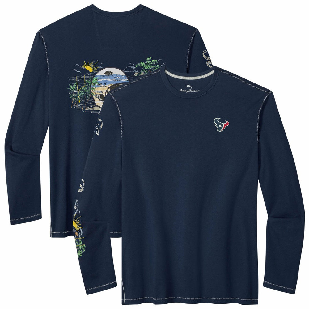 Houston Texans Oasis Endzone Lux Long Sleeve T-Shirt - Navy T-shirts