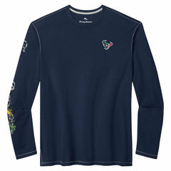Houston Texans Oasis Endzone Lux Long Sleeve T-Shirt - Navy T-shirts