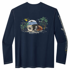 Houston Texans Oasis Endzone Lux Long Sleeve T-Shirt - Navy T-shirts
