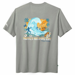 Detroit Lions Huddle & Hang Tens T-Shirt - Gray T-shirts