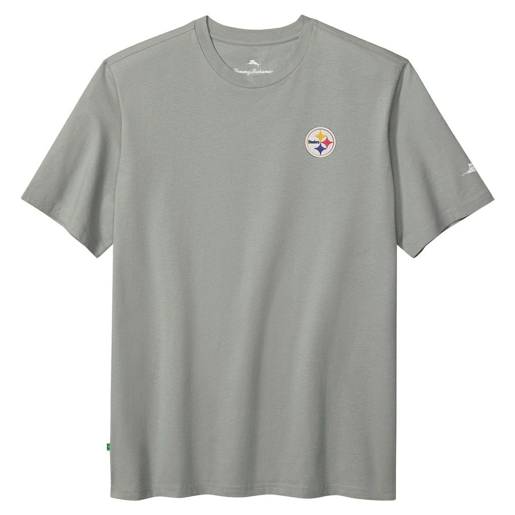 Pittsburgh Steelers Huddle & Hang Tens T-Shirt - Gray T-shirts