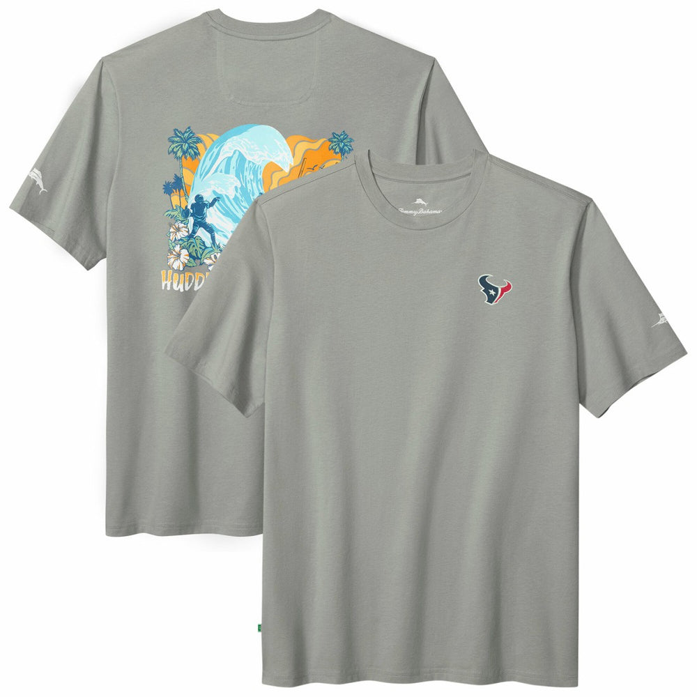 Houston Texans Huddle & Hang Tens T-Shirt - Gray T-shirts