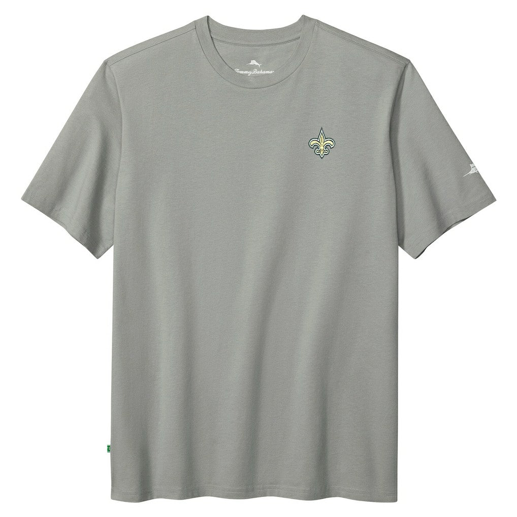 New Orleans Saints Huddle & Hang Tens T-Shirt - Gray T-shirts