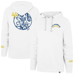 Los Angeles Chargers '47 La Familia Headline Pullover Hoodie - White Hoodies