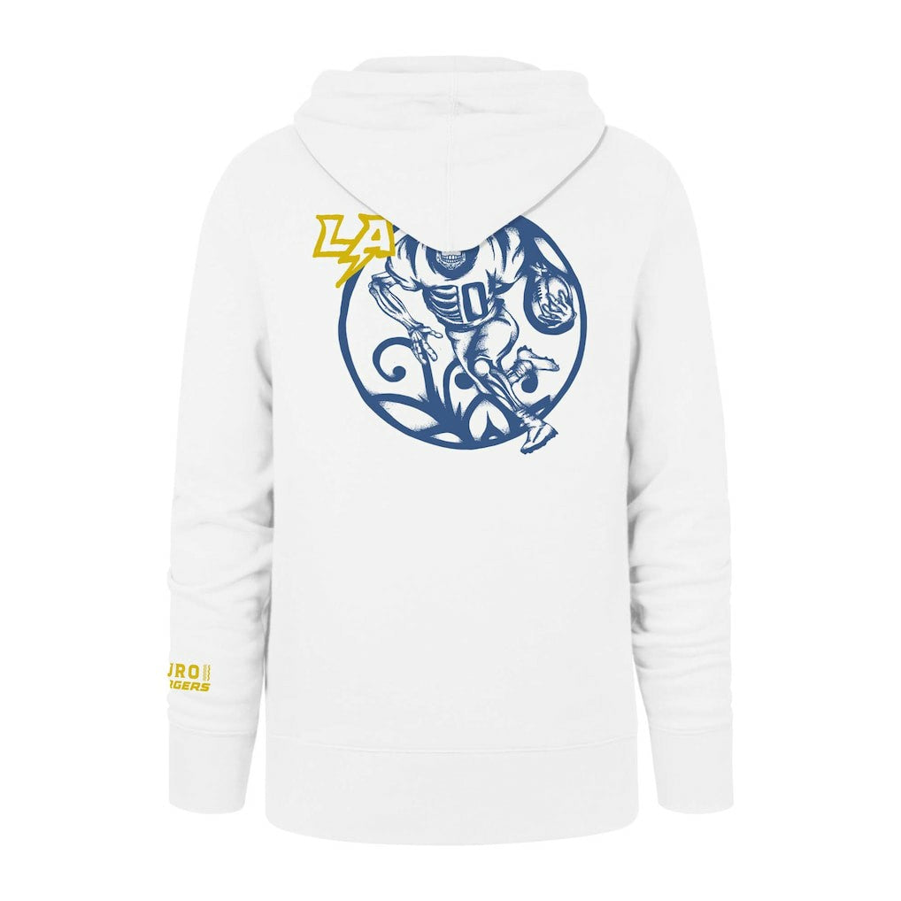 Los Angeles Chargers '47 La Familia Headline Pullover Hoodie - White Hoodies