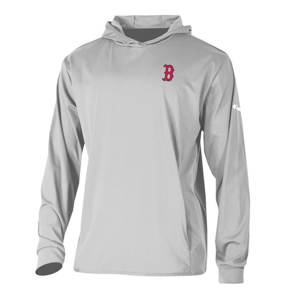 Boston Red Sox Columbia Long Drive Pullover Hoodie - Gray Hoodies