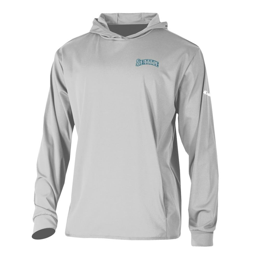 Seattle Mariners Columbia Long Drive Pullover Hoodie - Gray Hoodies