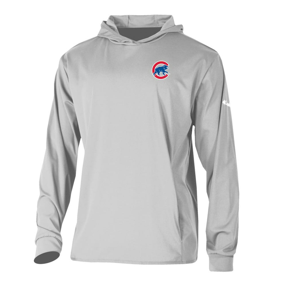 Chicago Cubs Columbia Long Drive Pullover Hoodie - Gray Hoodies