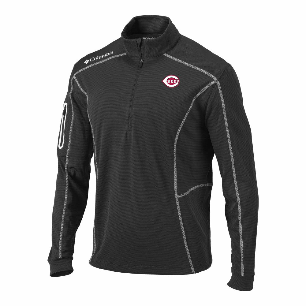 Cincinnati Reds Columbia Omni-Wick Shotgun Quarter-Zip Pullover - Gray Pullover