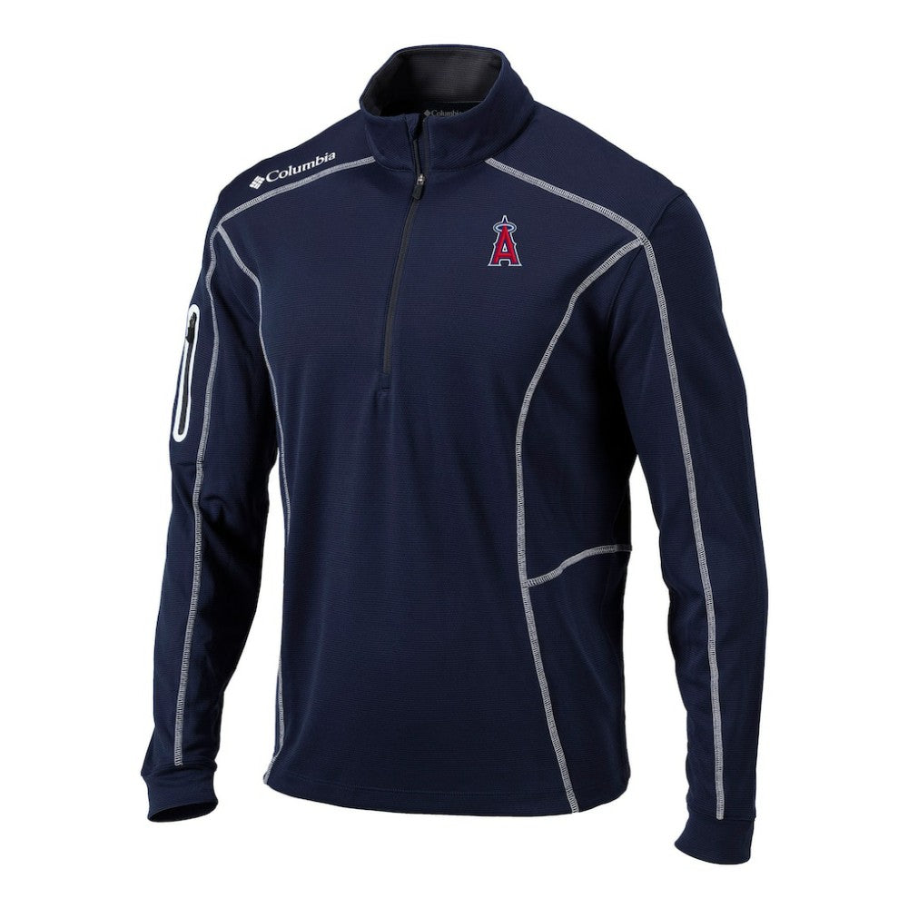 Los Angeles Angels Columbia Omni-Wick Shotgun Quarter-Zip Pullover - Navy Pullover