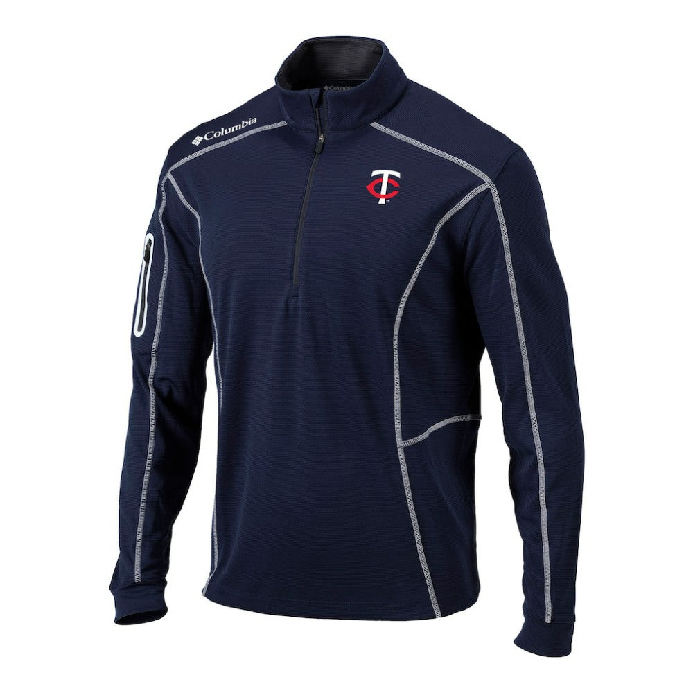 Minnesota Twins Columbia Omni-Wick Shotgun Quarter-Zip Pullover - Navy Pullover