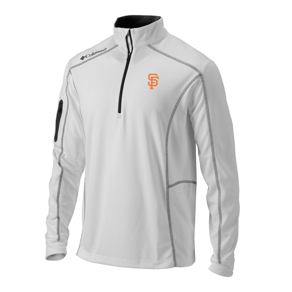 San Francisco Giants Columbia Omni-Wick Shotgun Quarter-Zip Pullover - White Pullover